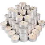 100-Pack Unscented Tea Lights Candles|4 Hour White Smokeless Tealight Candles|in Bulk Votive Little Candles for Shabbat, Wedding,Parties,Birthdays