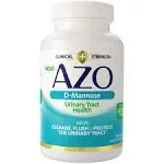 Azo D-Mannose Urinary Tract Health Dietary Supplement, 120 Capsules, Size: 4.70