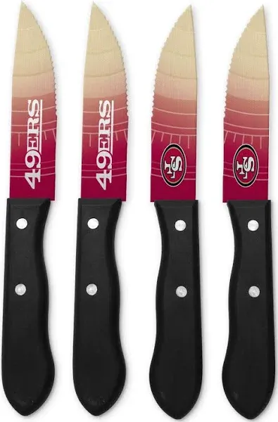 NFL San Francisco 49ers 4-Piece Stainless Steel Steak Knife Set