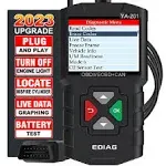 Ediag Ya201 2022 Enhanced OBD2 Scanner,Check Engine Fault Code Reader Full OBDII Functions 10 Modes,Mode 6,O2 Sensor Test