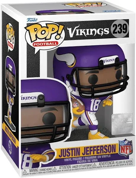 Funko POP! NFL Football #239  Justin Jefferson Minnesota Vikings w/Protector