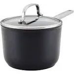 KitchenAid Hard-Anodized Induction Nonstick Saucepan Lid 3-Quart Matte Black