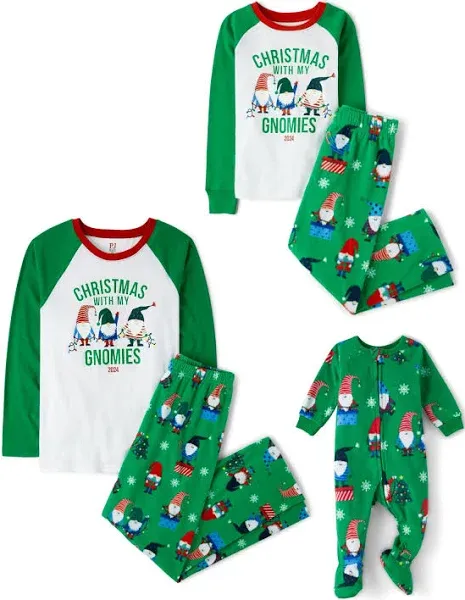 Baby Adult Family Matching Holiday Pajama Sets Fleece Green Christmas with My...