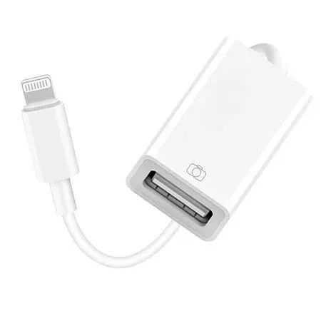 Apple MFi Certified USB 3.0 Adapter for iPhone iPad, Lightning to USB Camera Adapter with Charging Port Supports USB Flash Drive/Hard Disk/SD Card Reader/Microphone and MIDI, Plug & Play