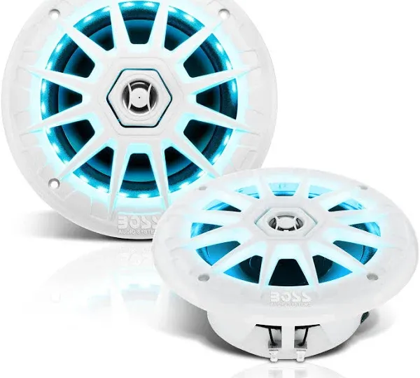 Boss Audio MRGB65 Coaxial Marine Speakers w/RGB LED