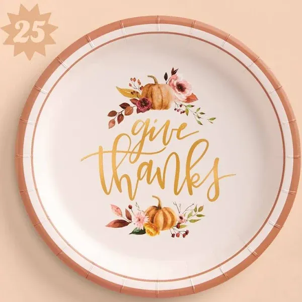 Thanksgiving Gold Foil Plates