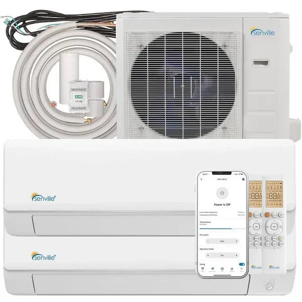 Senville Dual Zone Mini Split Air Conditioner Heat Pump