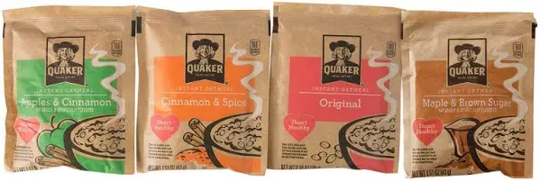 Quaker Oatmeal, Variety, 1.51 Oz., 64/Carton