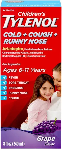 Tylenol Children's Cold, Cough, Runny Nose Oral Suspension