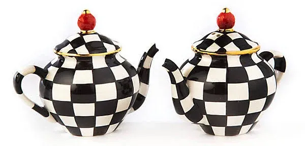 MacKenzie-Childs Courtly Teapot Salt & Pepper Set