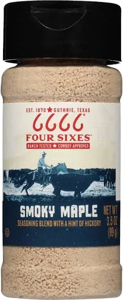 Four Sixes Seasoning Blend, with A Hint of Hickory, Smoky Maple 3.5 oz