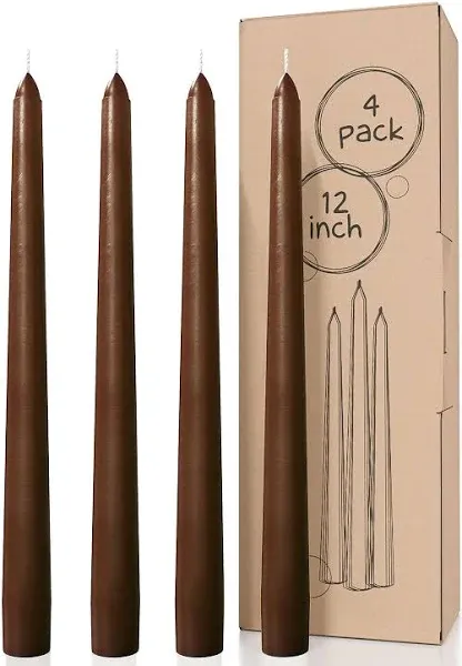 10 inch Taper Candles Set of 12 - Dripless Tapered Candles and Unscented Cand...