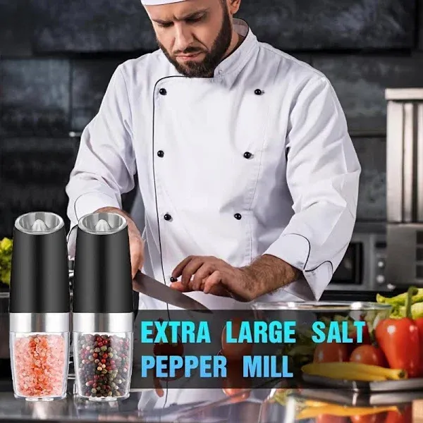 Gravity Electric Salt and Pepper Grinder Set