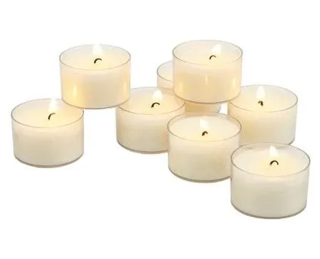 192 Pack Unscented 6 To 7 Hour Extended Burn Time Clear Cup Tea Light Candles