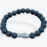 Fahlo Lava Stone Shark Voyage Bracelet