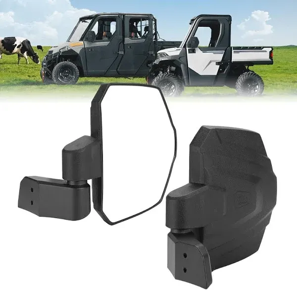 Durable Door Mirrors for Polaris Ranger - Upgraded Design, Easy Installation