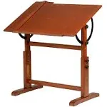 MEEDEN Wood Drafting Table, Walnut Color