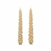 Unscented Tree Shaped Taper Candles (Set of 2)