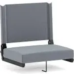 Grandstand Comfort SEATS by Flash with Ultra-Padded Seat - Gray