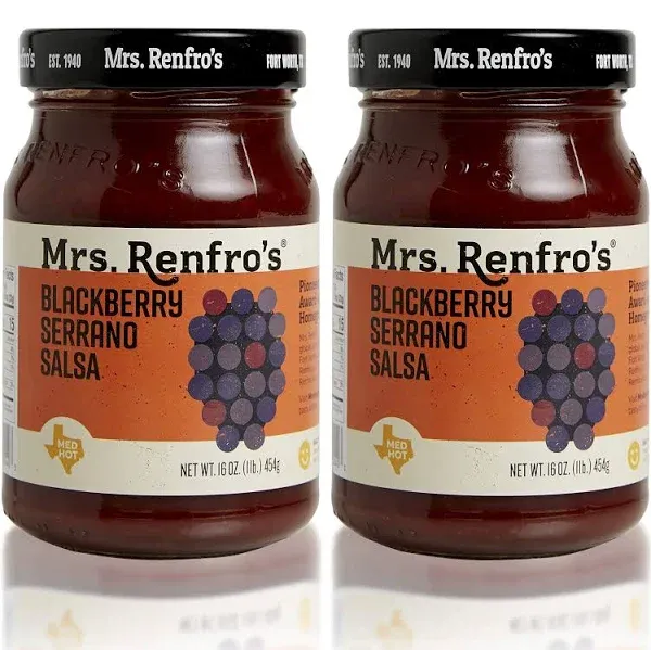 Mrs Renfros Medium Hot Blackberry Serrano Salsa (1 lbs)