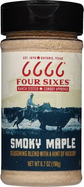 6666 Four Sixes Smoky Maple Seasoning, 3.5 Ounce