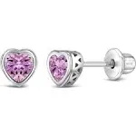 CZ Birthstone October Pink Tourmaline Libra- Sterling Silver