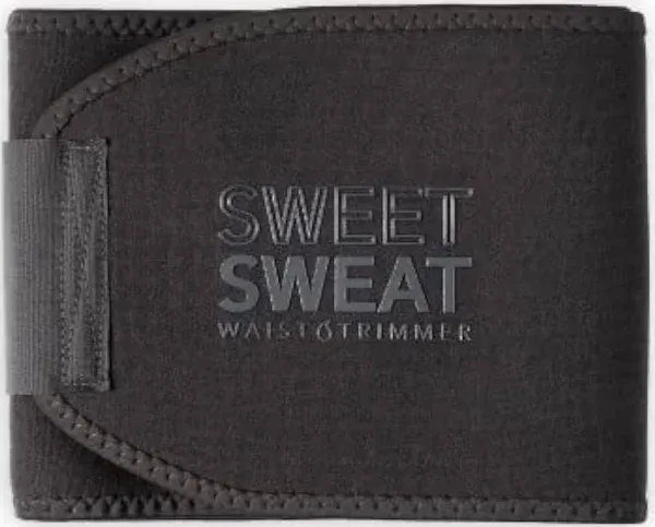 Sweet Sweat Waist Trimmer by Sports Research for Men &amp; Women - Matte Black - S