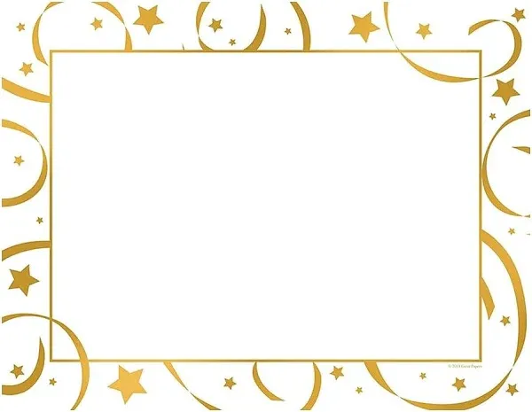 Gold Star Certificate  - 15 Count