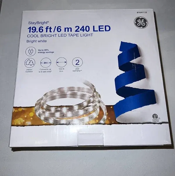 GE StayBright 82152HD 240 Count Rope/Wire Light - White