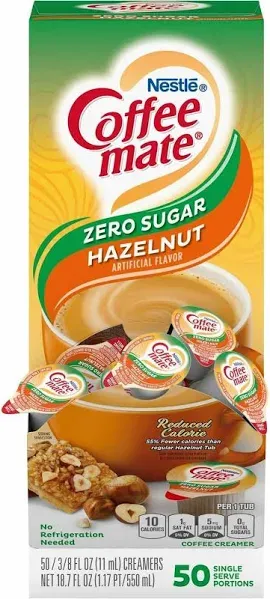 Coffee-Mate Sugar Free Hazelnut Powder Creamer