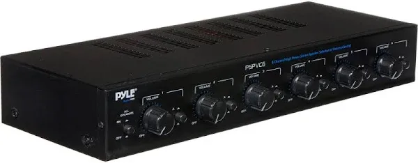 Pyle PSPVC6 - 6 Channel High Power Stereo Speaker Selector w/Volume Control