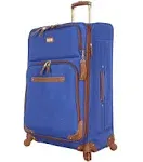 Steve Madden Designer Luggage Collection - Expandable 28 inch Softside Bag for Men & Women - Durable Lightweight Checked Suitcase with 4-Rolling