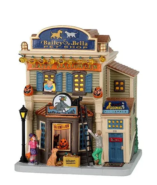 Lemax Spooky Town Bailey & Bella Pet Shop