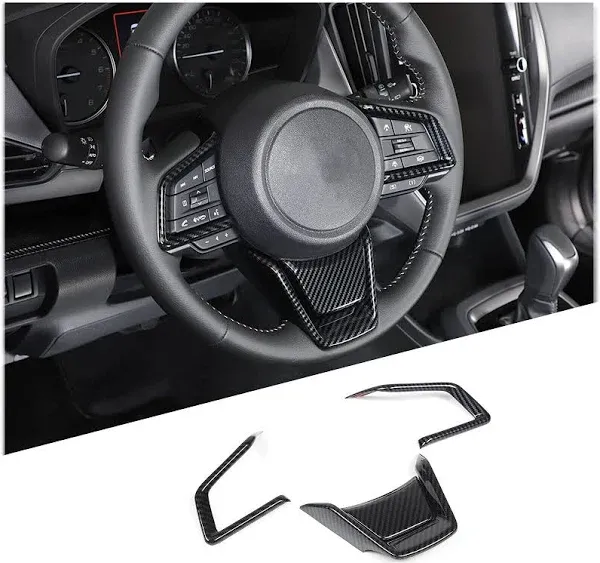 KEALAS 4pcs ABS Carbon Fiber Steering Wheel Panel Frame Trim Cover for Subaru Forester Ascent SUV 2019-2024 for Impreza at MechanicSurplus.com