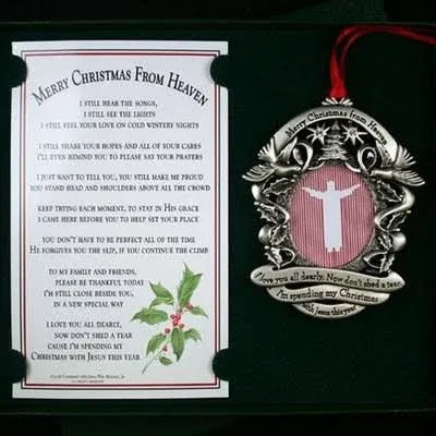 Merry Christmas From Heaven Ornament