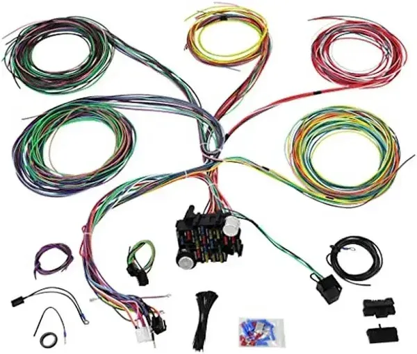 Vevor 21 Circuit Wiring Harness Kit Long Wires Wiring Harness 21 standard Color Wiring Harness Kit