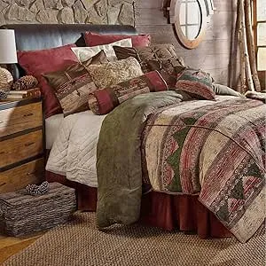 H HIEND ACCENTS Queen Sierra 7PC Bedding Set with Free Coordinating Sheet Set!