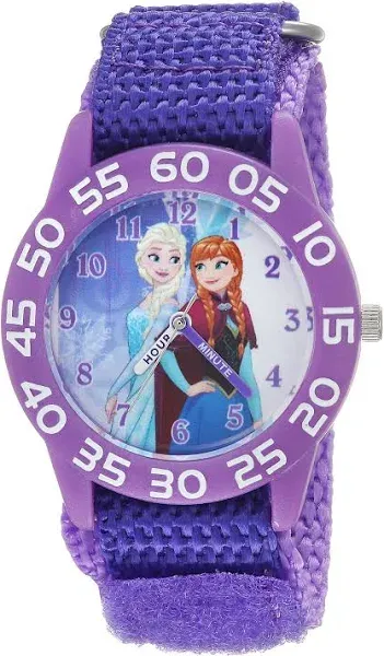 Disney Frozen Elsa & Anna Girls' Analog Quartz Teacher Watch