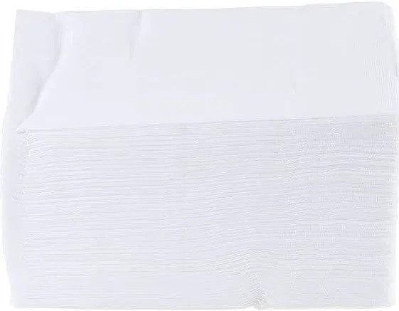 EcoQuality 2-Ply White Dinner Napkins 15 x 17 White