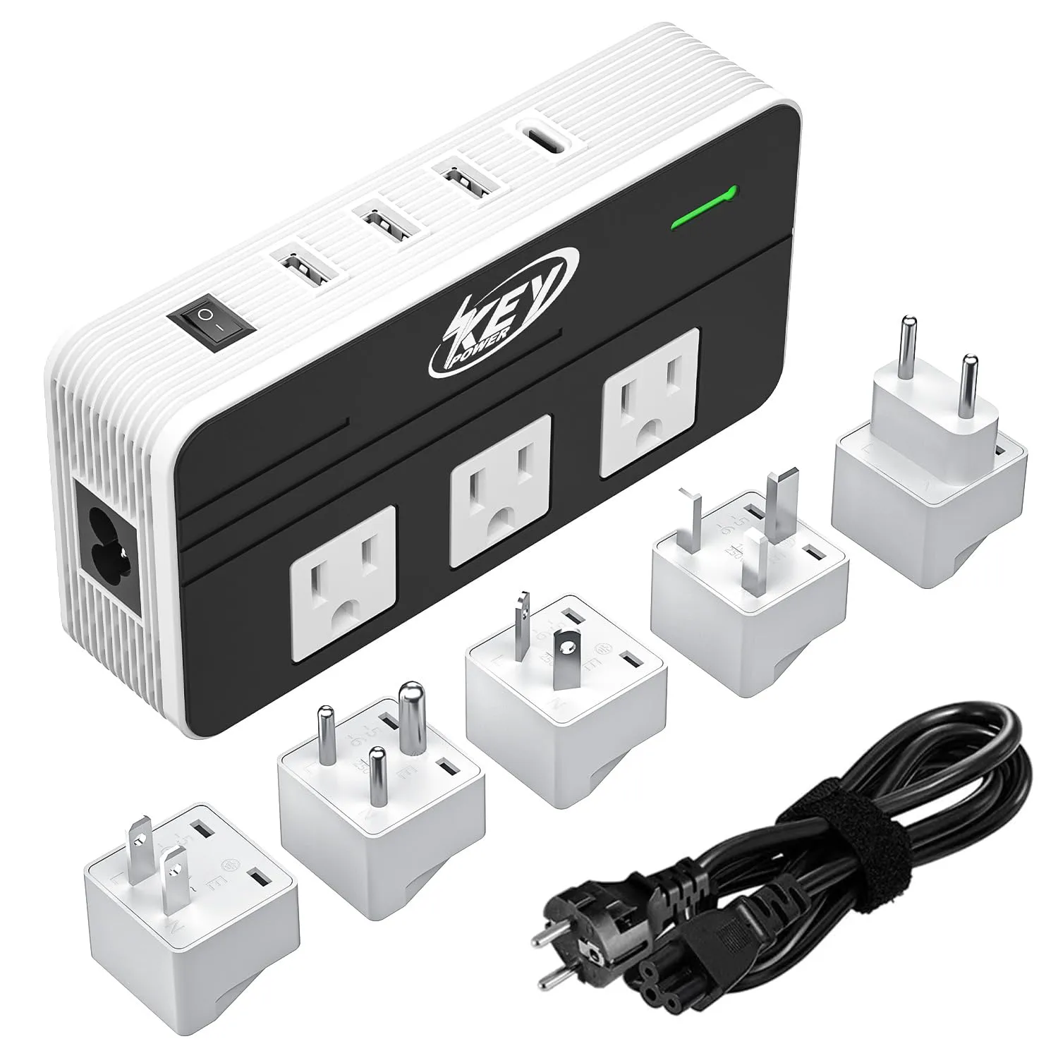 230-Watt Step Down 220V to 110V Voltage Converter & International Travel Adapter/Power Converter with USB-C Port 18W - [Use for USA Appliance Overseas in Europe, AU, UK, Ireland, etc.]