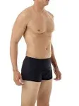 Underworks Men Microfiber Compression Boxers, Size: XS, Black