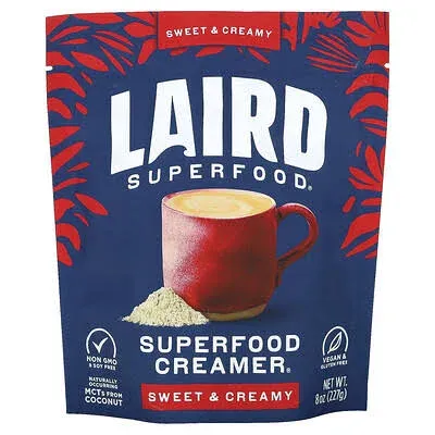 Laird Superfood Non-Dairy Superfood Creamer - Coconut Powder Coffee Creamer - Sw