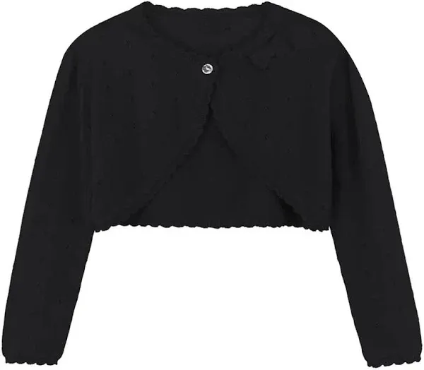 Girls' Lilax & Bolero Cardigan Knit Long Sleeve Button Closure Shrug