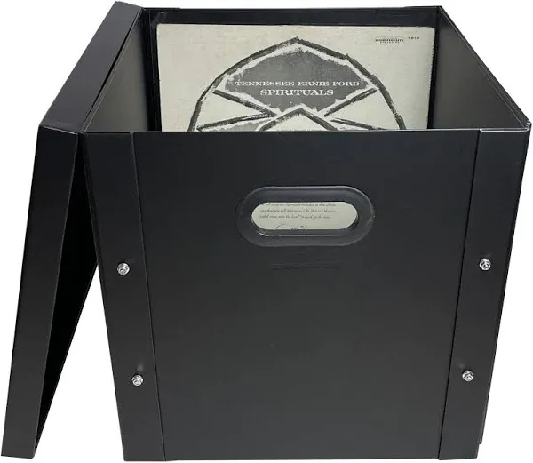 CheckOutStore Black 12&#034; LP Vinyl Record 33 RPM Storage Box