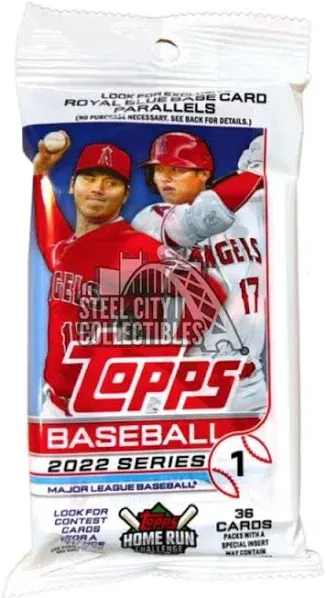 2022 Topps Series 1 Baseball hanger box  67 Cards