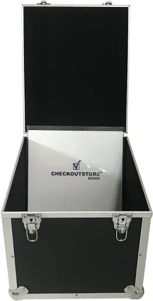 CheckOutStore Aluminum Heavy Duty 12" LP Vinyl Record Album Storage Box