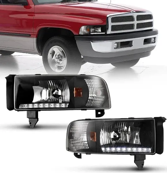 Nixon Offroad Projector Headlights for 1994-2001 Dodge Ram 1500/94-02 Dodge R...