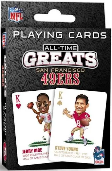 MasterPieces Officially Licensed NFL San Francisco 49ers All-Time Greats Playing Cards - 54 Card Deck