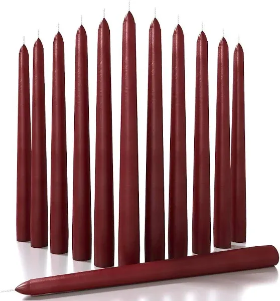 CANDWAX Taper Candles Set of 12 Candles Dripless and Unscented