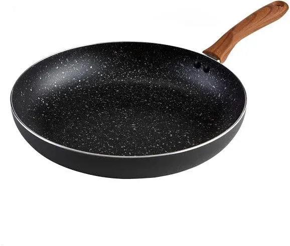 USA Woodlook 8&#034; Black Stone Fry Pan Handle and Speckled Nonstick Interior, 8&#034;